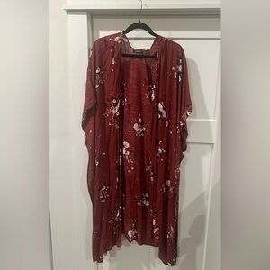 Torrid Burgundy Floral Kimono